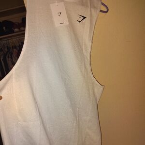 White gymshark men's tank top